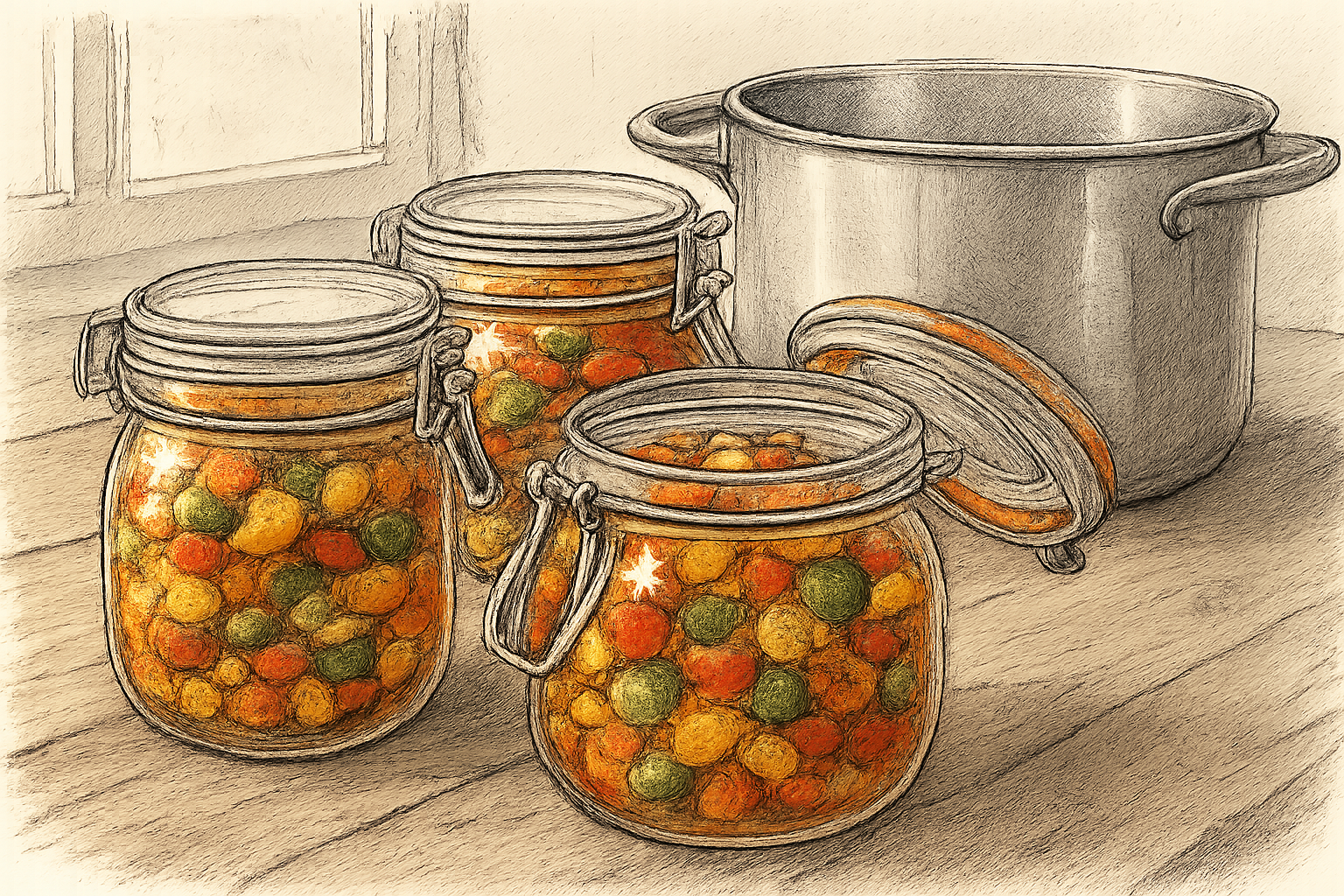 combien de temps pour steriliser de la ratatouille cuite