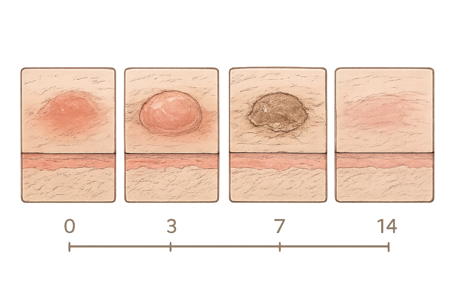 grain de beauté brulé à l'azote combien de temps