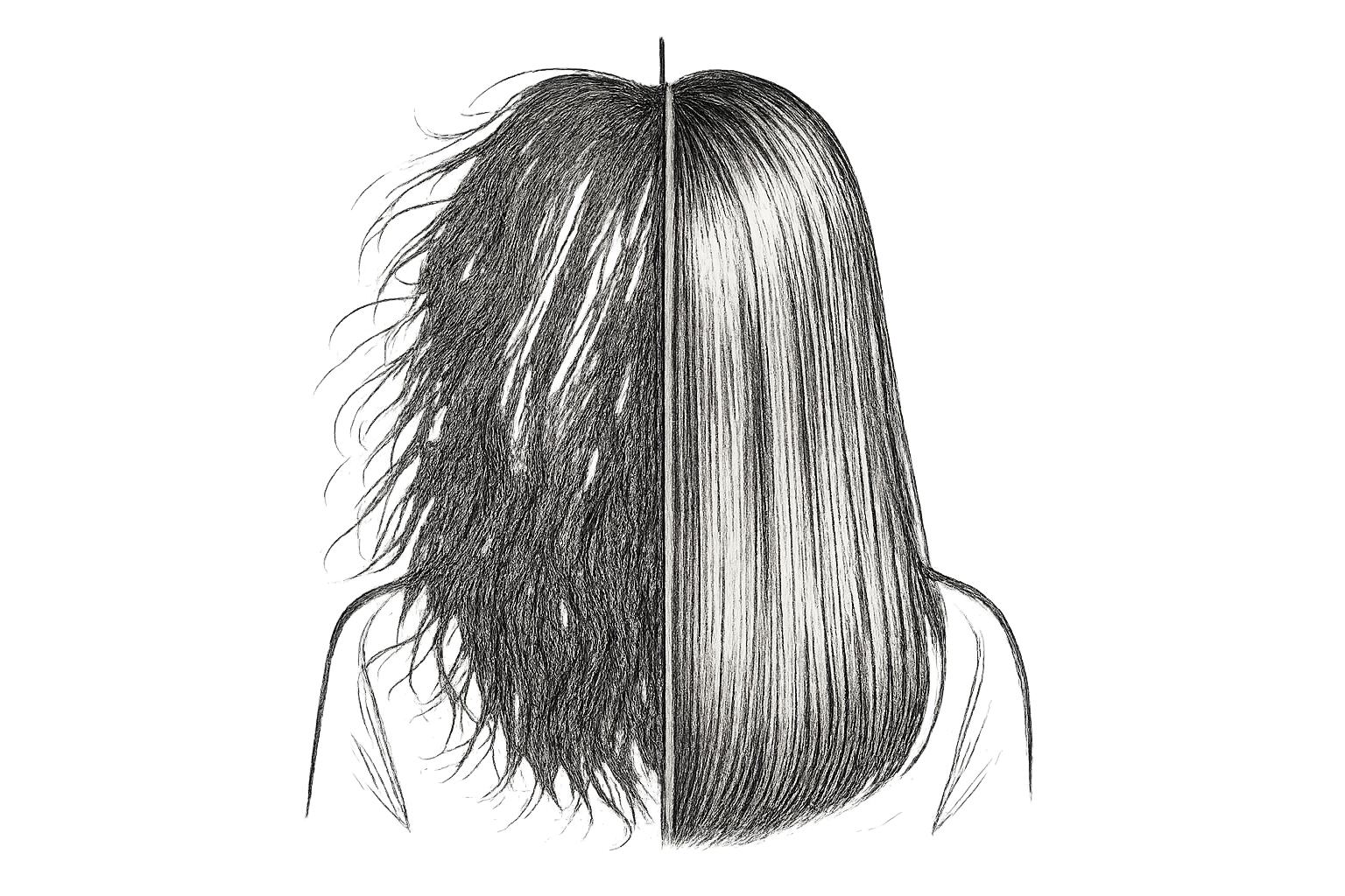 huile d'olive cheveux avant apres