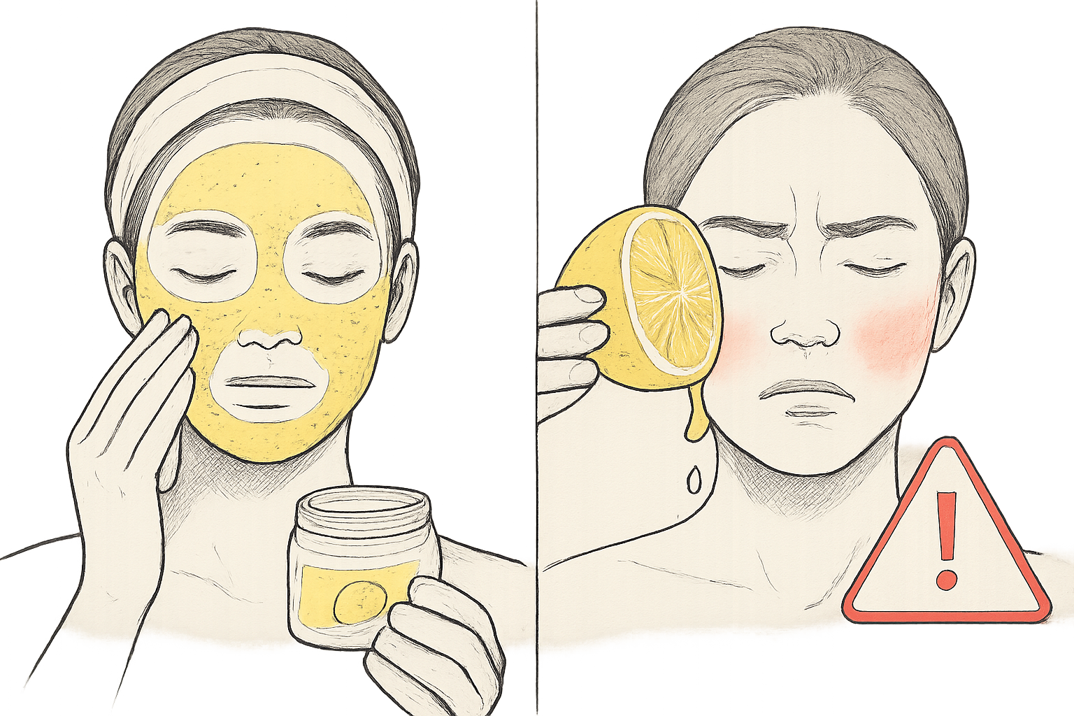 masque visage citron