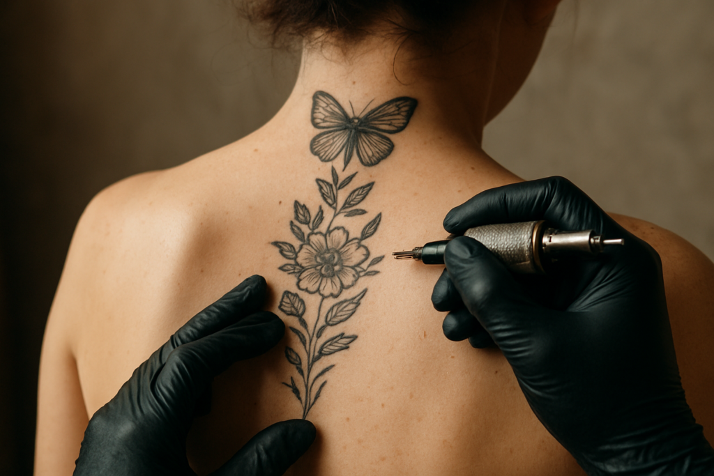 Tatouage sur la colonne : guide complet sur la douleur, les motifs, la cicatrisation et la symbolique
